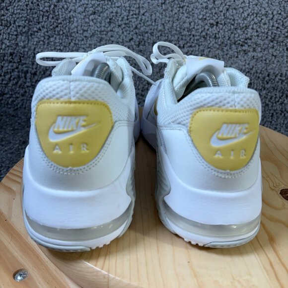 Nike Air Max Excee Running Shoe Womens Size 12 Leather White Saturn Gold Sneaker - Picture 4 of 8